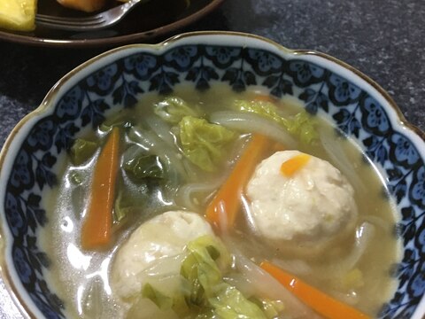 白菜と鶏団子のうま煮